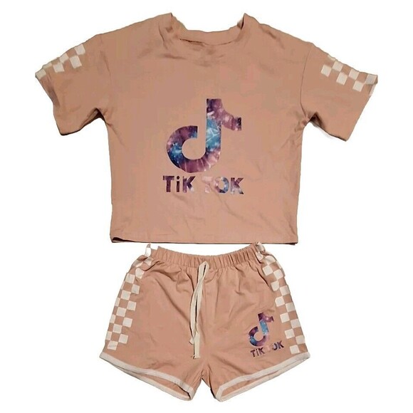 Unbranded Other - tik toc crop t shirt set sz L
